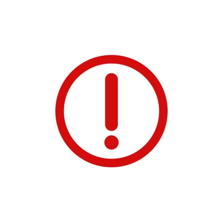 Czerwony wykrzyknik w samochodzie