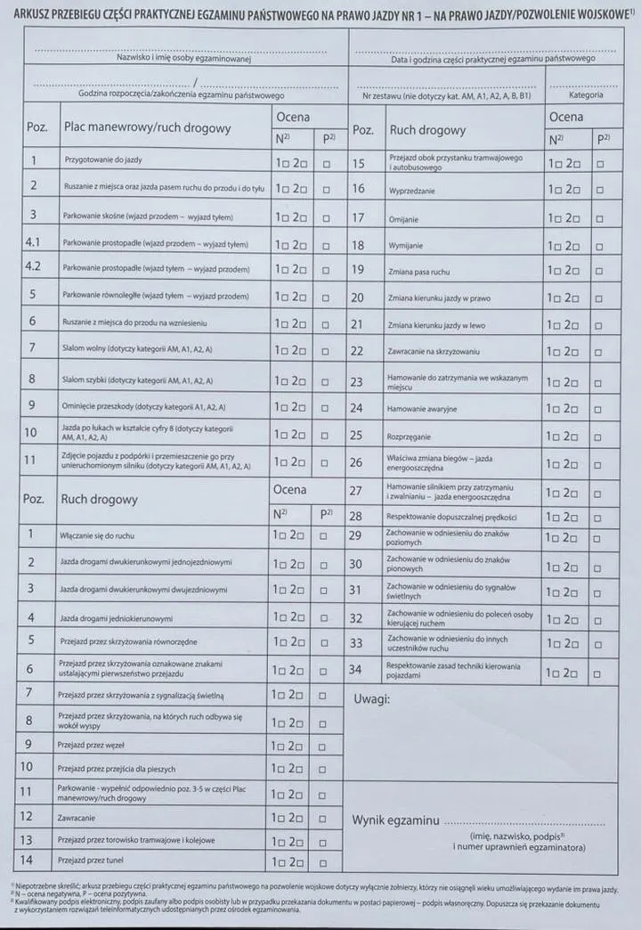 Egzamin na prawo jazdy