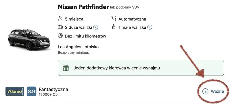 Wynajem samochodu w USA